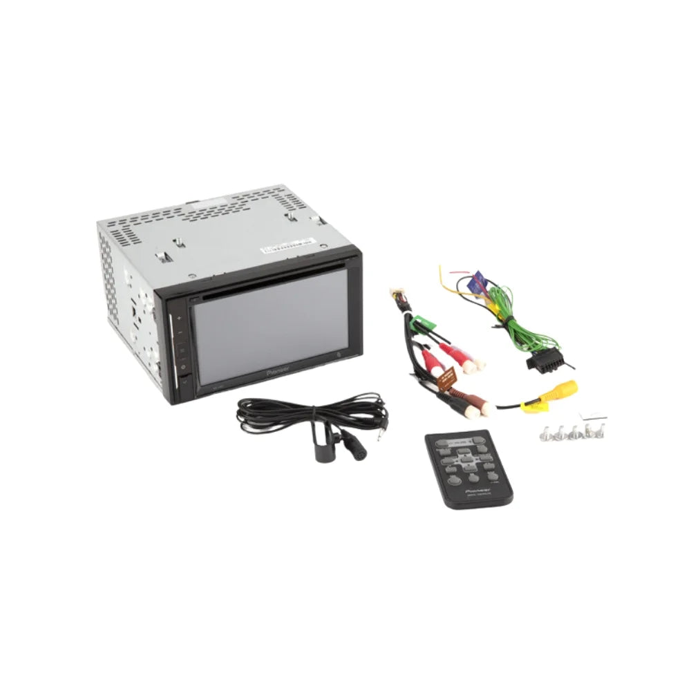 Bundle with Pioneer Multimedia  Car Stereo and Installation Kit - for 2014-2015 Nissan Rouge w/Base Radio / Bluetooth Touchscreen, Backup Camera, 2 Din Dash Kit