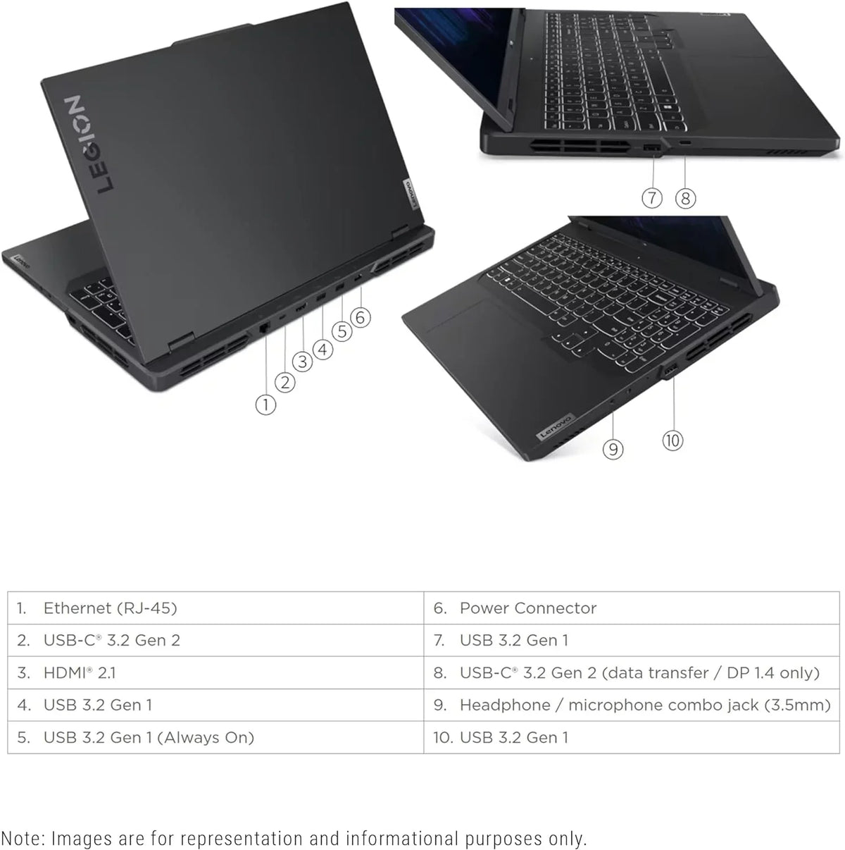 Lenovo Legion Pro 5i Gaming Laptop, 13th Gen Intel Core i7-13700HX, 32   Ram, 2  PCIe , 16" (2560x1600), Nvidia Geforce  4060, Windows 11 Home