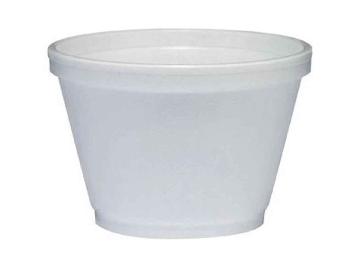 Dart Foam Containers, 6 oz, White, 50/Bag, 20 Bags/Carton -