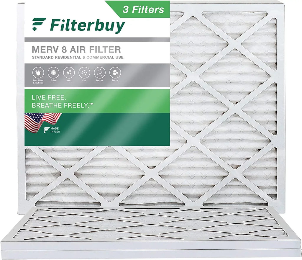 Filterbuy 21x23x1  8 Pleated   Furnace Air Filters (3-Pack)
