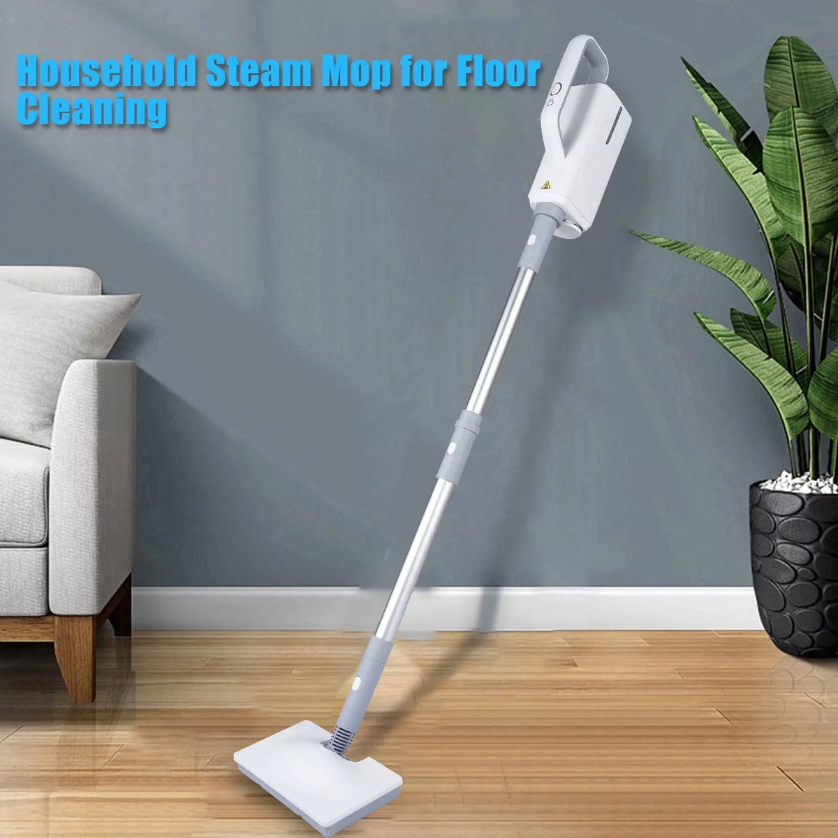 Spirastell Electric mop, Mop 370ml WaterWindow Cleaner Clothes 3 Brush2-levelHandheld Cleaner Floor Water2-levelWith 3 Clothes HeadFloor Steamer 370ml