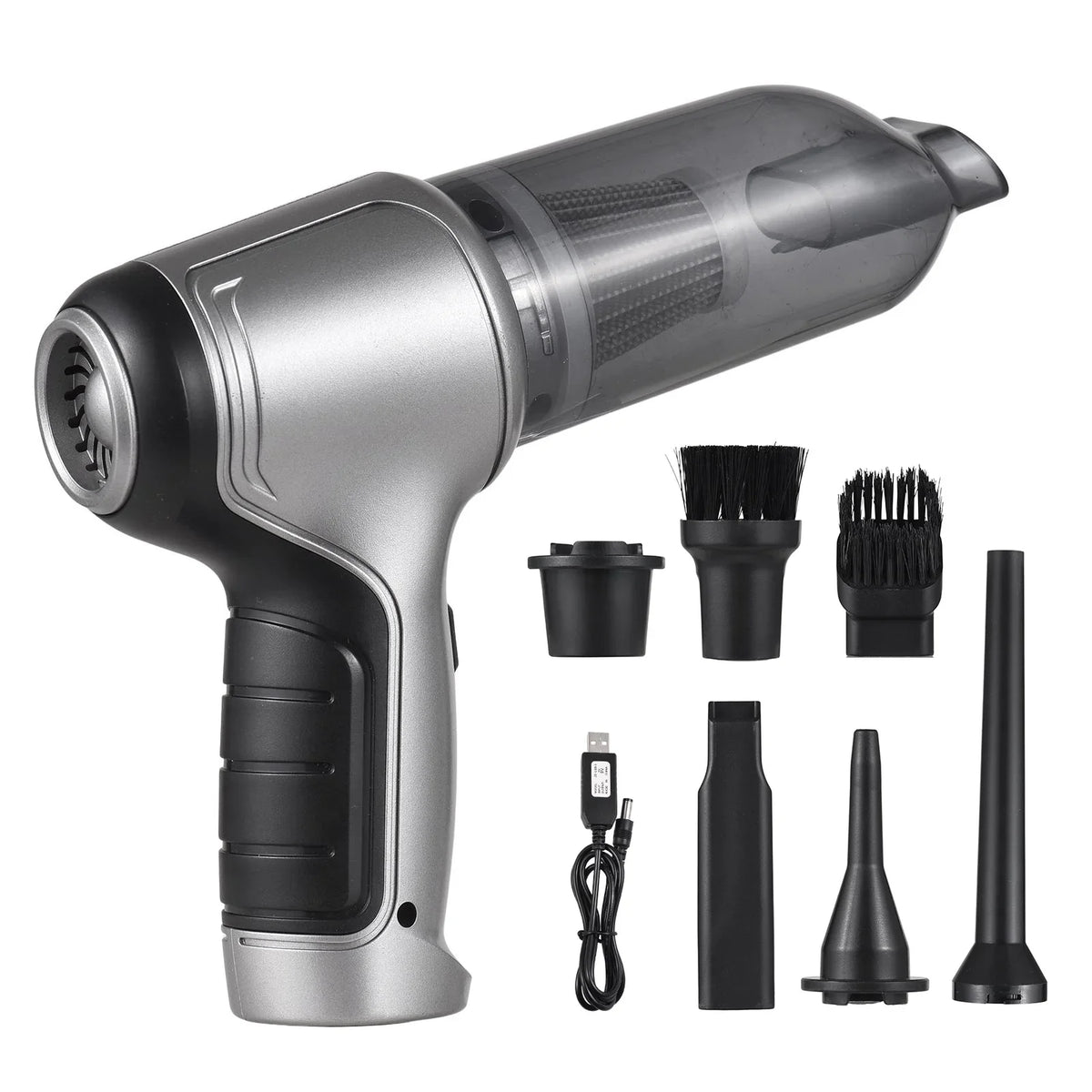 Tomfoto Handheld Car  Handheld Cordless Cleaner Portable  Air Duster & Hand Pump With 19000Pa Strong Suction   for Pet Hair Dust Gravel Cleaning Home Office