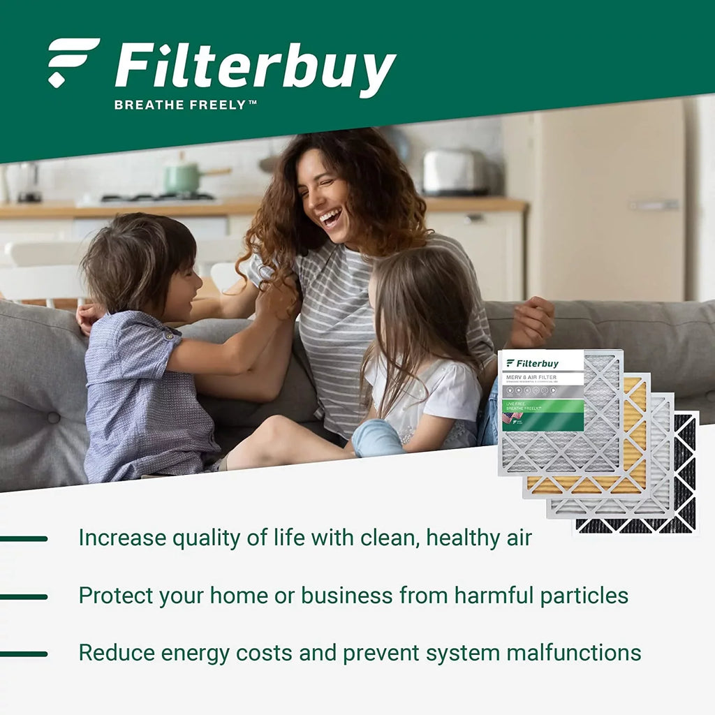 Filterbuy 15x15x2  8 Pleated   Furnace Air Filters (12-Pack)